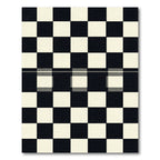 Classic Black White Checkered Buffalo Rug