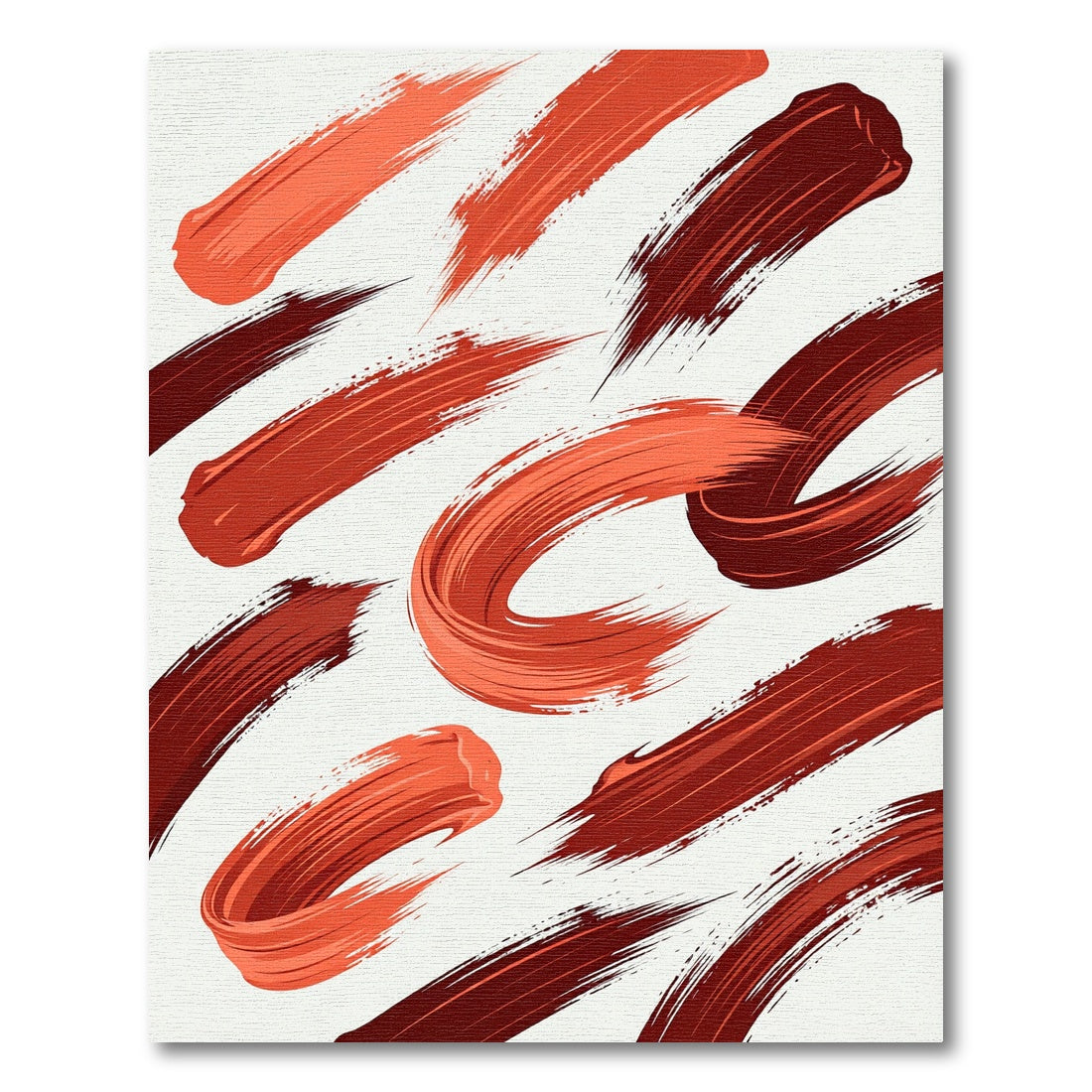 Coral Strokes Bold Swirls Rug