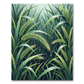 Lush Green Rain Kissed Grain Waves Rug