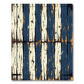 Rustic Navy and Cream Weathered Plank Rug