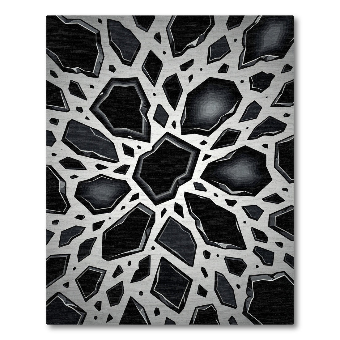 Monochromatic Geometric Shattered Fragment Slate Rug