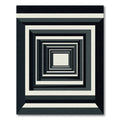 Monochrome Geometric Tunnel Illusion Rug