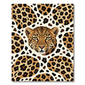 Bold Leopard Face Abstract Spots Rug