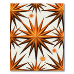 Golden Brown Starburst Medallion Rug