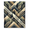 Geometric Forest Woodland Botanical Beige Rug