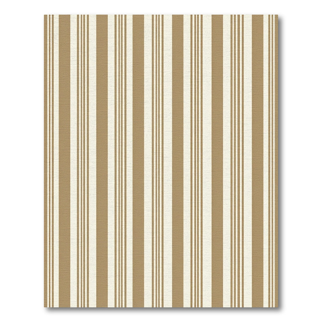 Classic Tan and Cream Vertical Stripes Rug