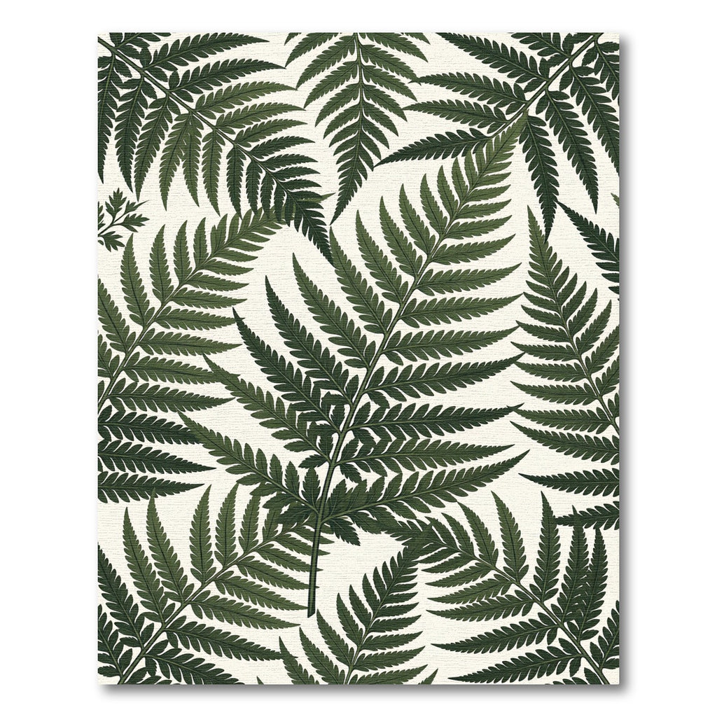 Lush Emerald Tropical Fern Forest Rug