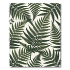 Lush Emerald Tropical Fern Forest Rug