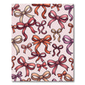 Soft Pink Whimsical Ribbon Bows Rug