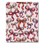 Soft Pink Whimsical Ribbon Bows Rug
