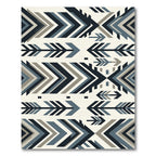 Modern Blue Geometric Arrow Chevron Rug