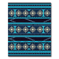 Navajo Blue Star Geometric Stripe Rug