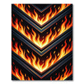 Fiery Arrow Geometric Chevron Rug