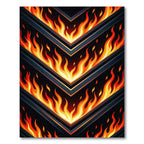 Fiery Arrow Geometric Chevron Rug