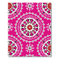 Vibrant Pink Floral Mandala Medallions Rug