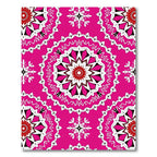Vibrant Pink Floral Mandala Medallions Rug