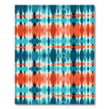 Deep Teal Coral Tie Dye Stripes Rug