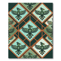 Green Eagle Diamond Geometric Arrangement Rug