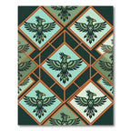 Green Eagle Diamond Geometric Arrangement Rug