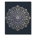 Elegant Lavender Cream Swirl Medallion Rug