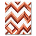 Modern Geometric Terracotta Zigzag Art Rug