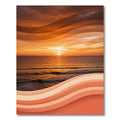 Sunset Ombre Layered Ocean Waves Rug