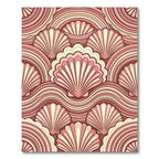 Art Deco Scalloped Shell Blush Rug