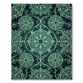Mint Green Ornamental Medallion Rug