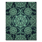 Mint Green Ornamental Medallion Rug