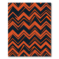 Bold Orange and Black Zigzag Chevron Rug