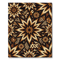 Expansive Brown Sunburst Tribal Rug