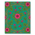 Vibrant Pink Floral Nature Vines Rug