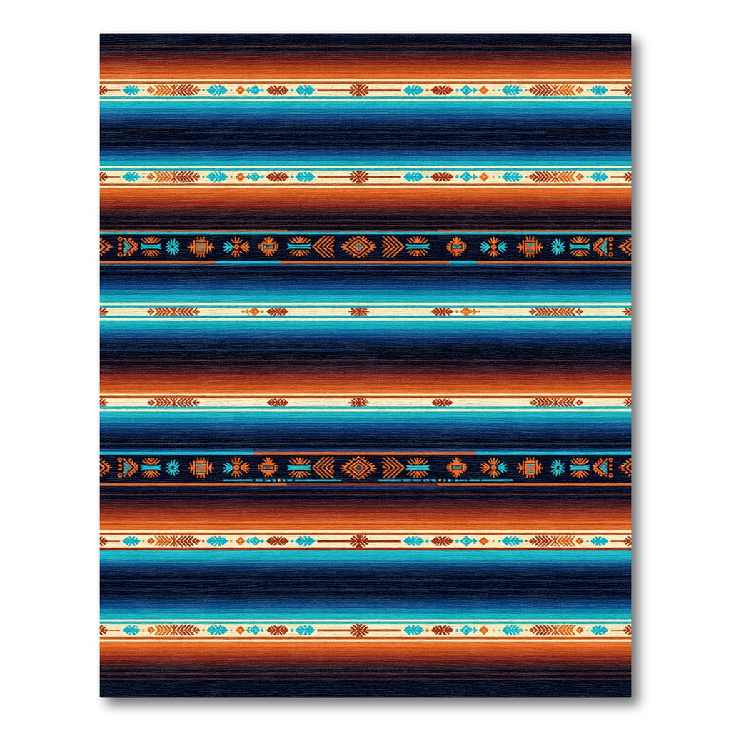Sunset Gradient Southwest Striped Geometric Rug