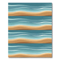 Wavy Coastal Blue and Sand Layers Rug