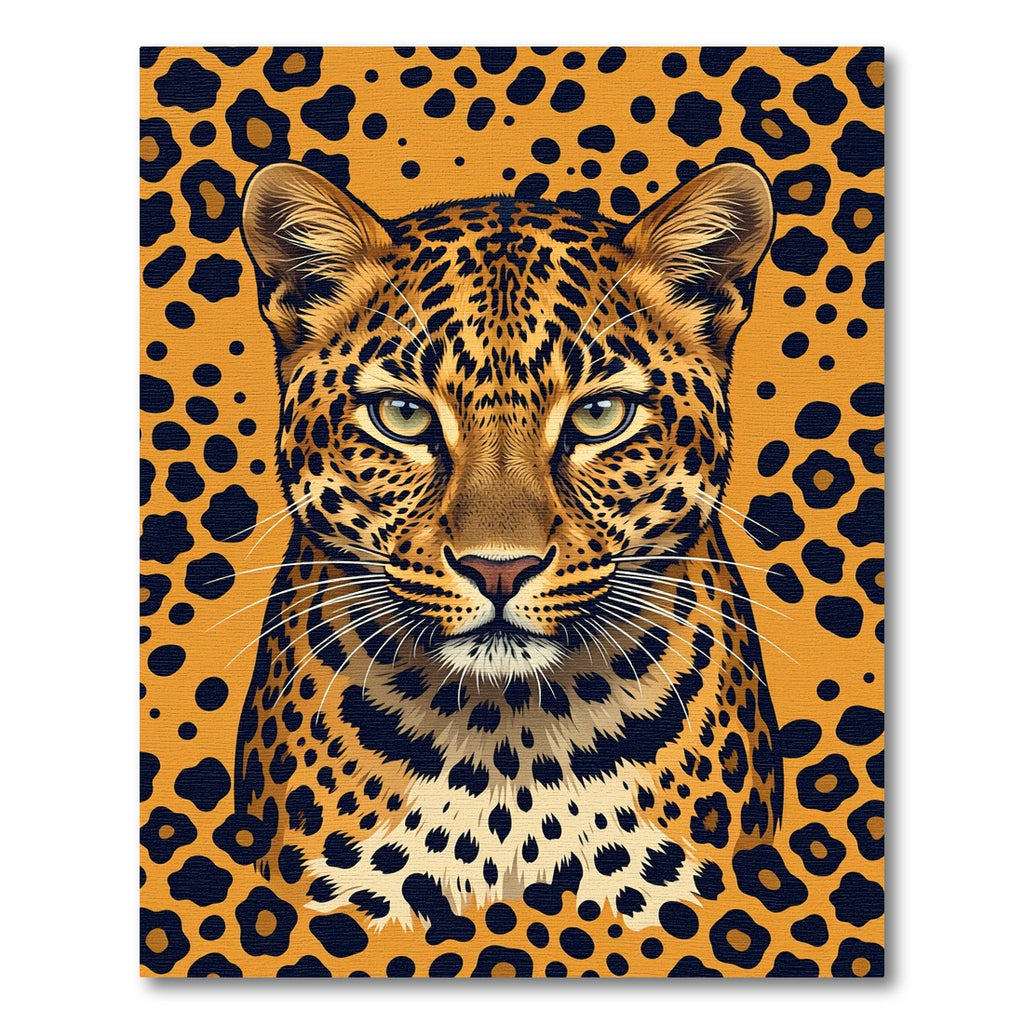 Bold Leopard Spots Orange Jungle Rug
