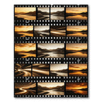 Golden Sunset Landscape Film Strip Rug