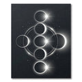 Celestial Monochrome Lunar Phase Art Rug