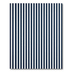 Classic Navy White Vertical Stripe Rug
