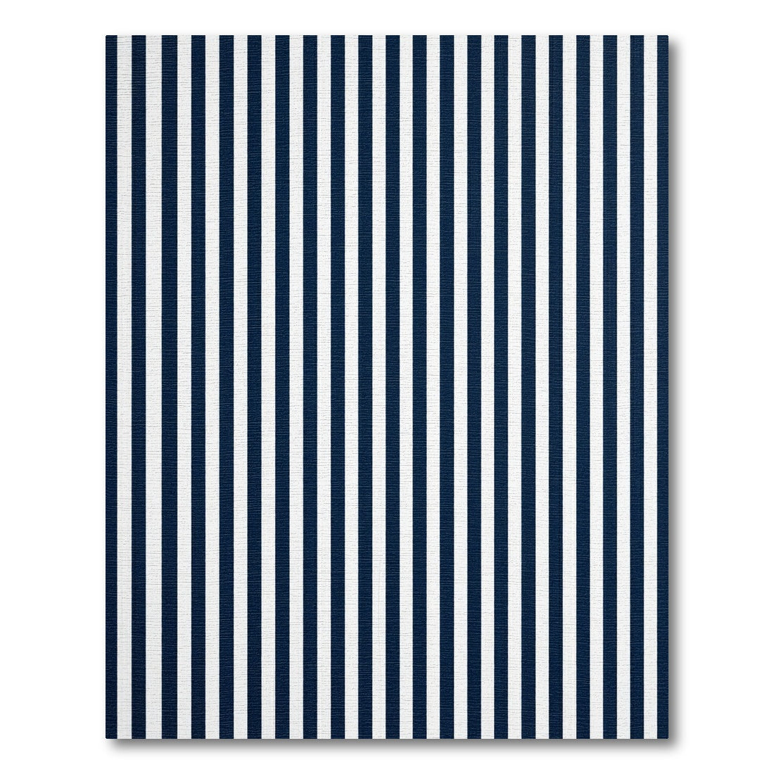 Classic Navy White Vertical Stripe Rug