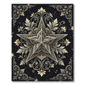 Ornate Golden Star Baroque Filigree Rug