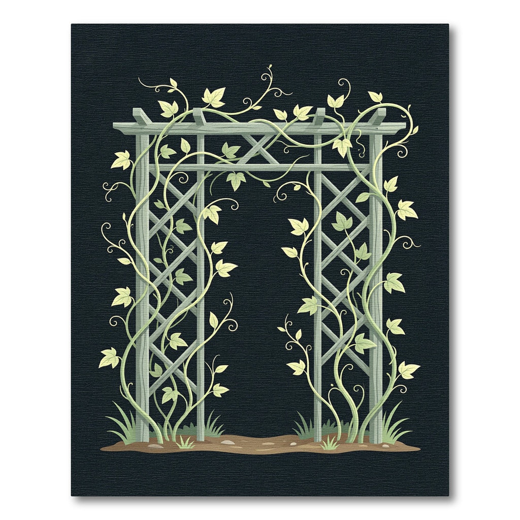 Elegant Ivy Trellis Garden Arch Rug