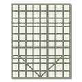 Sage Green Geometric Grid Line Art Rug