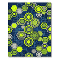 Modern Neon Geometric Hexagon Abstract Rug