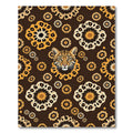 Bold Leopard Floral Medallion Brown Rug