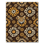 Bold Leopard Floral Medallion Brown Rug