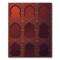 Deep Red Arch Medallion Symmetry Rug
