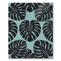 Lush Tropical Monstera Leaf Teal Rug