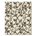 Earthy Vine Scroll Swirl Rug