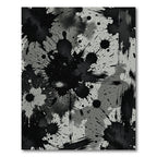 Monochrome Abstract Ink Splatter Art Rug