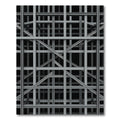 Minimalist Industrial Steel Grid Architecture Rug